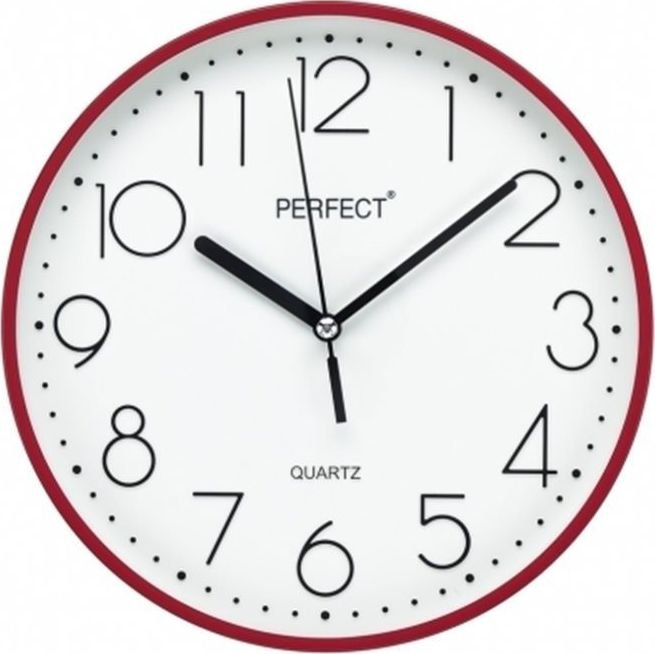Perfect Zegar ścienny Perfect FX-5814 Red 22 cm