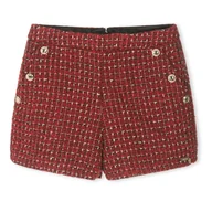 Spodenki damskie - Spodenki dziewczęce Guess szorty czerwone eleganckie-152 - miniaturka - grafika 1