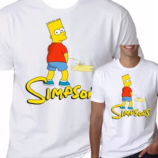 T-Shirt KOSZULKA SIMPSONS BART PREZENT L 0581 - Koszulki męskie - miniaturka - grafika 1