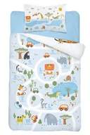 Pościel dla dzieci - Detexpol, pościel bawełniana 3619a, Zoo, 90x120, maya moo - miniaturka - grafika 1
