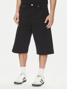 Jack&Jones Szorty jeansowe Owen 12277167 Czarny Baggy Fit - Spodenki męskie - miniaturka - grafika 1