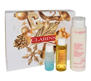 Clarins Zestaw Mleczko do demakijażu Velvet + Instant Eye Make-Up Remover + Hydrating Toning Lotion - Zestawy kosmetyków damskich - miniaturka - grafika 1