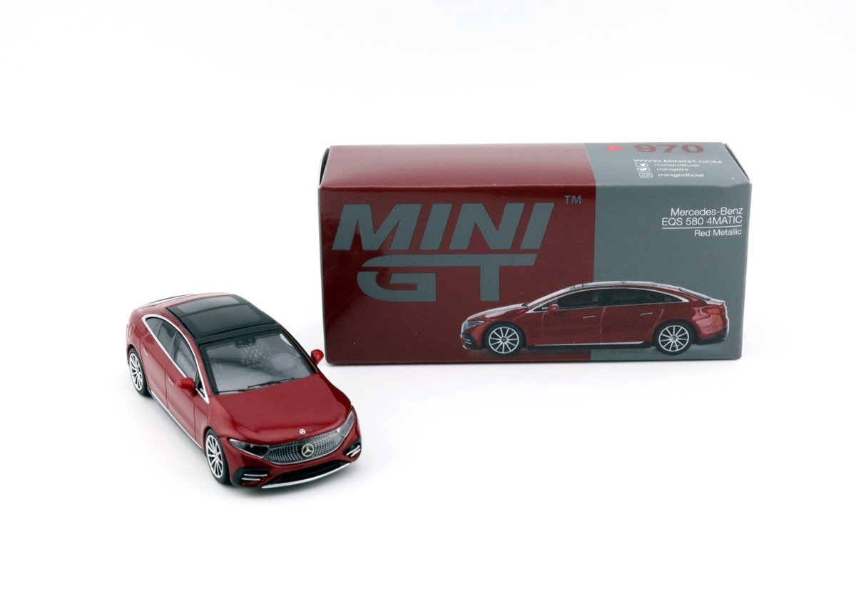 MINI GT Mercedes-Benz EQS 580 4Matic Red Metallic LHD MGT00970-L MiniGT