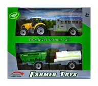 Samochody i pojazdy dla dzieci - Traktor z wymiennymi  przyczepami pomarańczowy - miniaturka - grafika 1