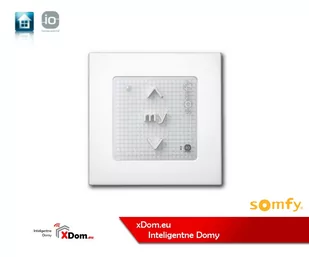 Somfy 1811066 Smoove Origin Io Z Ramką Pure, Radiowy Nadajnik Naścienny - Akcesoria do monitoringu - miniaturka - grafika 1