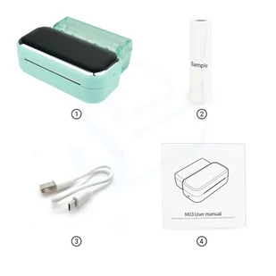 Mini drukarka etykiet Phomemo M03 zielona Bluetooth szer. do 80 mm 203 DPI PROMOCJA! - Drukarki kart i etykiet - miniaturka - grafika 3
