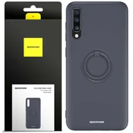 Etui i futerały do telefonów - Spacecase Etui Silicone Ring Galaxy A70 black - miniaturka - grafika 1
