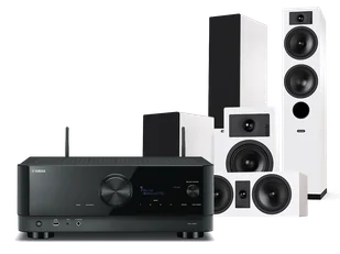 Kino domowe Yamaha RX-V6A (czarny) + Tesi 5 + 2 + 7 (biały) - Kino domowe - miniaturka - grafika 1