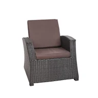 Poduszki na krzesła - 6x Zestaw poduszek na fotel ogrodowy rattanowy 56x52x7 brązowa poduszki na krzesło ogrodowe z oparciem poduszki na fotele technorattanowe na taras - miniaturka - grafika 1