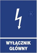 Tablice BHP - Znak elektryczny informacyjny Wyłącznik główny - miniaturka - grafika 1