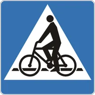 Wyposażenie miejsc publicznych - Znak drogowy informacyjny D-6A Przejazd dla rowerów - miniaturka - grafika 1
