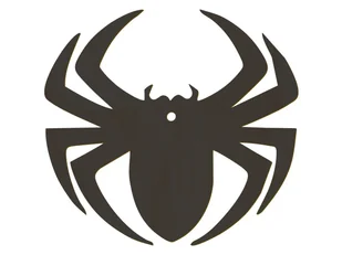 PartyShow Zawieszka drewniana Pająk - 8 cm - 1 szt. DHPA02-010 - Ozdoby bożonarodzeniowe - miniaturka - grafika 1