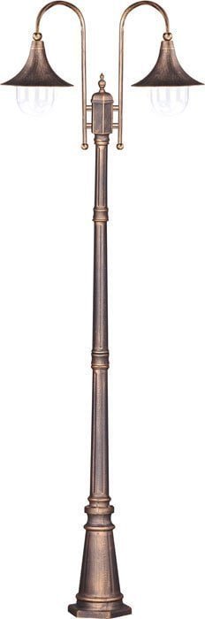 Lumes Czarno-złota wysoka lampa ogrodowa stojąca - S313-Namza