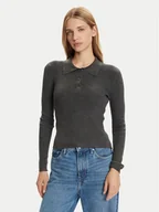 Swetry damskie - Vero Moda Sweter Siljerib 10336674 Szary Slim Fit - miniaturka - grafika 1