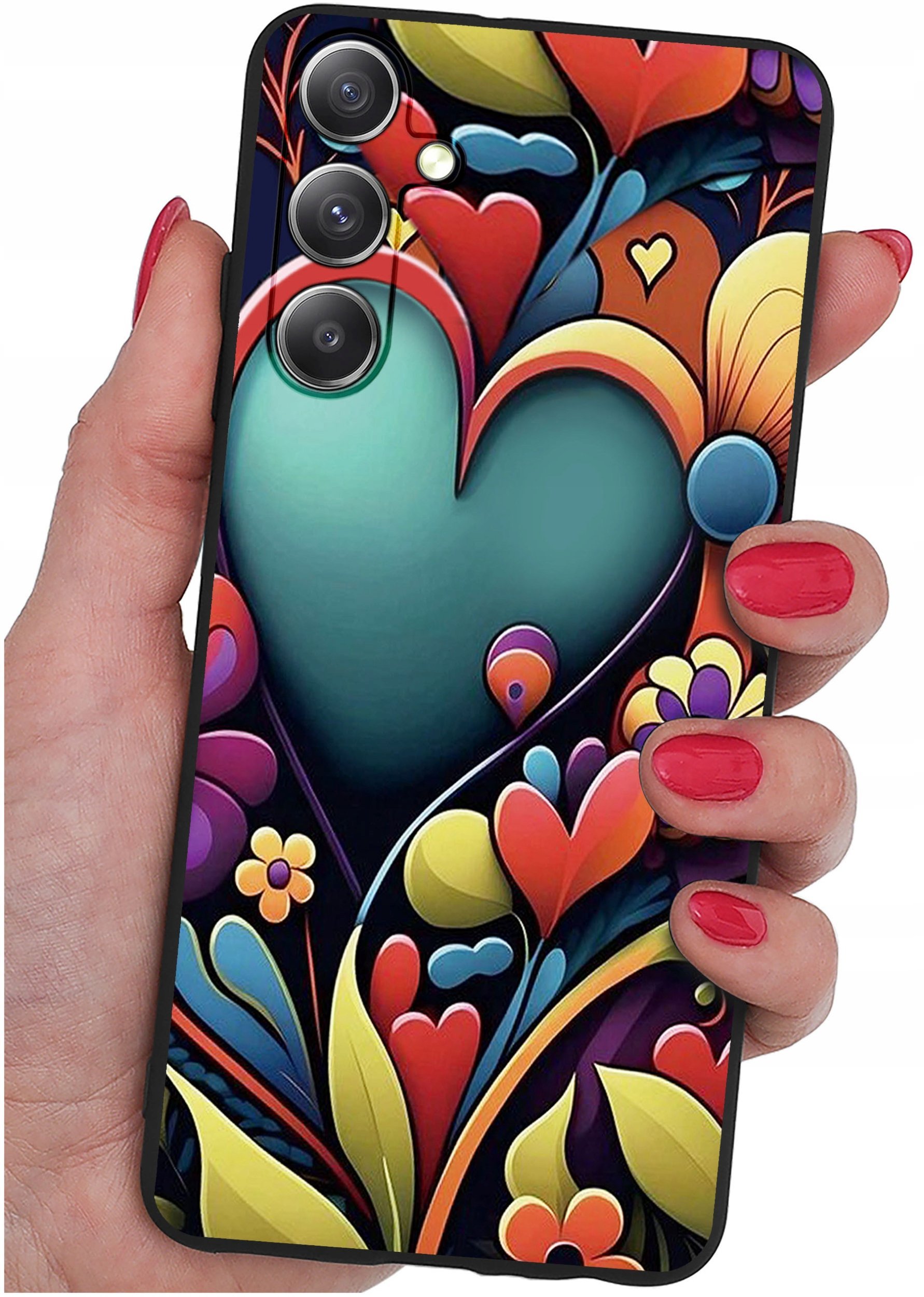 ETUI do Samsung Galaxy S24 WZORY SILIKONOWE MATT CASE + SZKŁO 9H