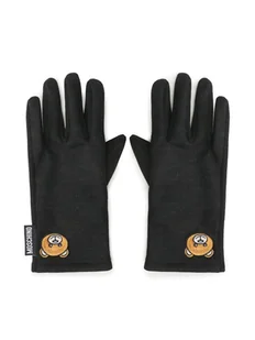MOSCHINO Rękawiczki Damskie 65345 M2812 Czarny - Rękawiczki - miniaturka - grafika 1