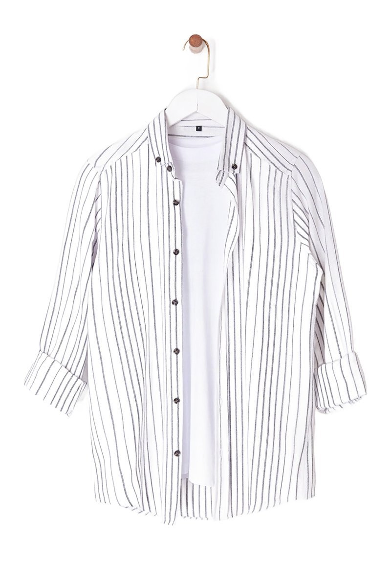 EDIT BY TRENDYOL KOSZULA MĘSKA CASUAL W PASKI DŁUGI RĘKAW M 5DA