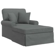 Szezlongi - vidaXL Chaise Lounge z Fartuszkiem Ciemnoszary 91 x 157 x 91 cm - miniaturka - grafika 1