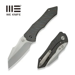 Nóż składany WeKnife High-Fin XL Tiger Stripe Titanium, Polished Bead Blasted CPM 20CV by Gavko Knives (WE24010-4) - Noże - miniaturka - grafika 1