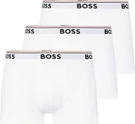 Majtki męskie - Męskie bokserki BOSS bawełniane spodnie typu trunk stretch 3-pak XXL 3xbiały - miniaturka - grafika 1
