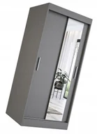 Meble do przedpokoju - Antracytowa szafa przesuwna z lustrem F4-G60 - miniaturka - grafika 1