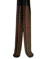 Rajstopy - KREBO Rajstopy Dziewczęce Granatowe w Kwiaty i Serca Rozmiar 128-134cm - miniaturka - grafika 1