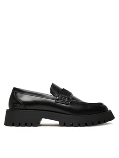 Guess Loafersy FMTGOR LEA14 Czarny - Półbuty damskie - miniaturka - grafika 1