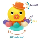 Zabawki sensoryczne - Ośmiornica sensoryczna zabawka z przyssawką Bo Jungle - miniaturka - grafika 1