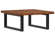 Półki łazienkowe - Półka ciemnobrązowa czarne uchwyty 50x50 W4-S91 - miniaturka - grafika 1