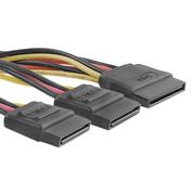 Kable komputerowe i do monitorów - Qoltec Kabel zasilający SATA rozgałęziacz F/2*F 0,5m 52314 - miniaturka - grafika 1