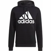 Bluzy męskie - Bluza męska adidas Essentials Fleece Big Logo Hoodie czarna GK9220 XL - miniaturka - grafika 1