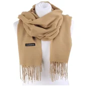 Apaszki i szaliki damskie - SZAL DAMSKI CHUSTA DUŻY Szalik CAMEL - miniaturka - grafika 1