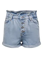 Spodenki damskie - shorts e bermuda donna only 15200196 cuba light blue denim - miniaturka - grafika 1