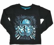 Bluzy dla dziewczynek - Bawełniana bluzka dla dzieci Star Wars Czarna - miniaturka - grafika 1