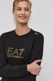EA7 Emporio Armani bluza damska kolor czarny - Bluzy damskie - miniaturka - grafika 1