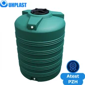 Zbiorniki na deszczówkę - UHP Zbiornik na wodę 1500l UHP VERTICON V-1500 Ciemnozielony - miniaturka - grafika 1