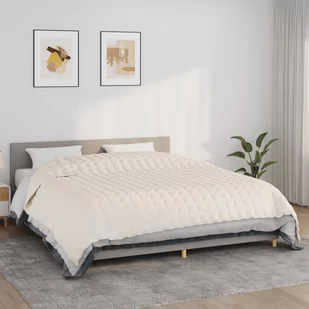 Vidaxl Koc Obciążeniowy, Kremowy, 220X260 Cm, 11 Kg, Tkanina - Koce - miniaturka - grafika 1
