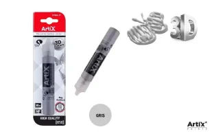 Farba strukturalna 3D szary 30ml - Artix - Przybory szkolne - miniaturka - grafika 1
