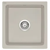 Zlewozmywaki - Deante Zlewozmywak 45x47,8 cm ceramiczny 1-komora bez ociekacza, cappuccino mat ZCB C103 - miniaturka - grafika 1