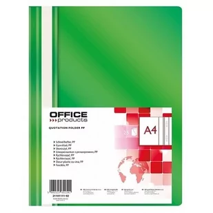 Skoroszyt A4, PP, office products, zielony, 25szt. - Teczki i skoroszyty - miniaturka - grafika 1