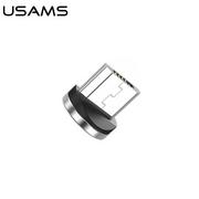 Adaptery i przejściówki - USAMS USAMS Adapter magnetyczny microUSB bulk srebrny/silver SJ158USBT (US-SJ158) - miniaturka - grafika 1