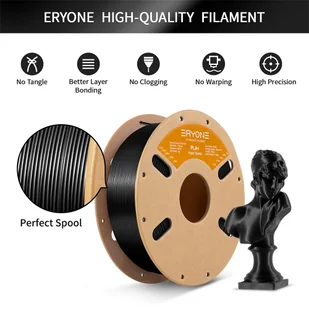 ERYONE 1.75mm High Speed PLA 3D Printing Filament 1KG Black 1052022EUDF - Filamenty i akcesoria do drukarek 3D - miniaturka - grafika 5
