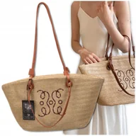 Torebki damskie - Torba Plażowa BAD&BAGS Duża Torebka Na Plażę Piknik Damska Na Ramię Shopper - miniaturka - grafika 1