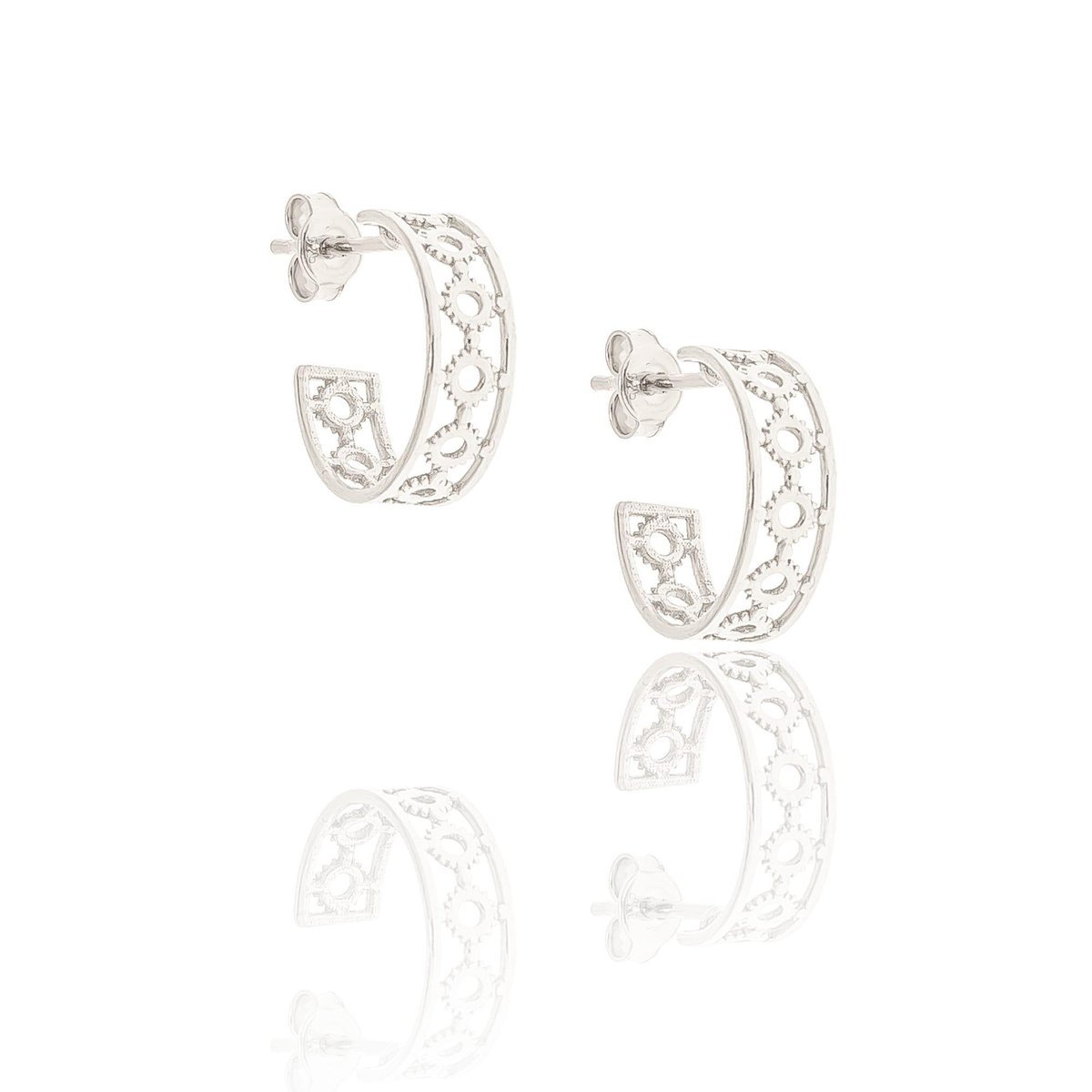 Kolczyki Srebrne Ażurowe