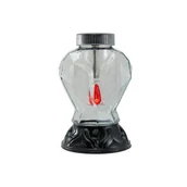 Lampiony i znicze - Znicz solarny Serce 1325 srebrny - miniaturka - grafika 1