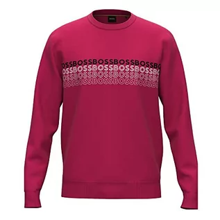 Bluzy męskie - BOSS Bluza męska Salbo 1, średni różowy 660, S, Medium Pink660, S - grafika 1