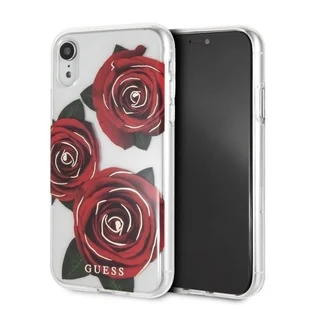 Guess GUHCI61ROSTR iPhone Xr przeźroczysty GUE000282 - Etui i futerały do telefonów - miniaturka - grafika 1