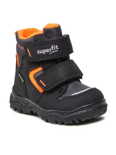 Buty dla chłopców - Superfit Śniegowce GORE-TEX 1-000047-0010 M Czarny - grafika 1