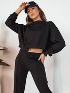 Dresy damskie - Komplet damski RINGY czarny Dstreet AY1017-M - miniaturka - grafika 1