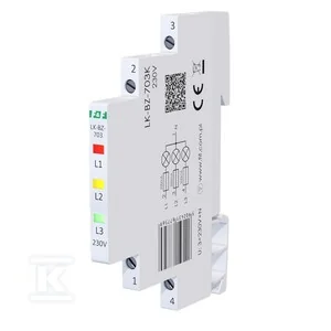 Lampka kontrolna zasilania z zabezpieczeniem LK-BZ-703K 1/3S 3X230V 3xLED - 3 kolory - Inne akcesoria elektryczne - miniaturka - grafika 1